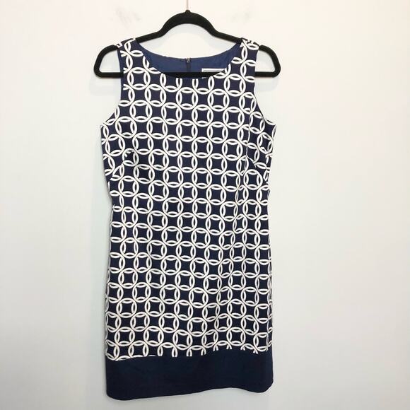 Jessica Howard Blue Printed Sleeveless Dress - Picture 1 of 5